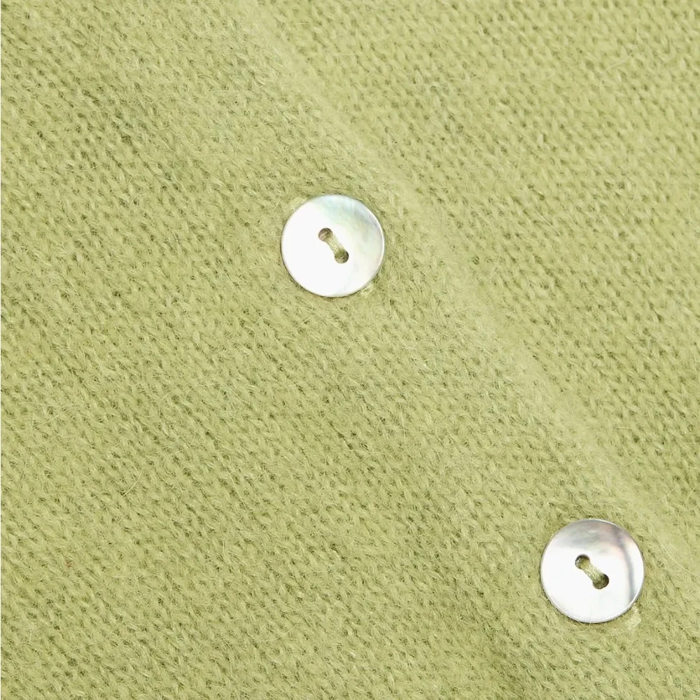 NWT DÔEN Anisa Alpaca-Blend Puff-Sleeve Cardigan - Picture 6 of 14